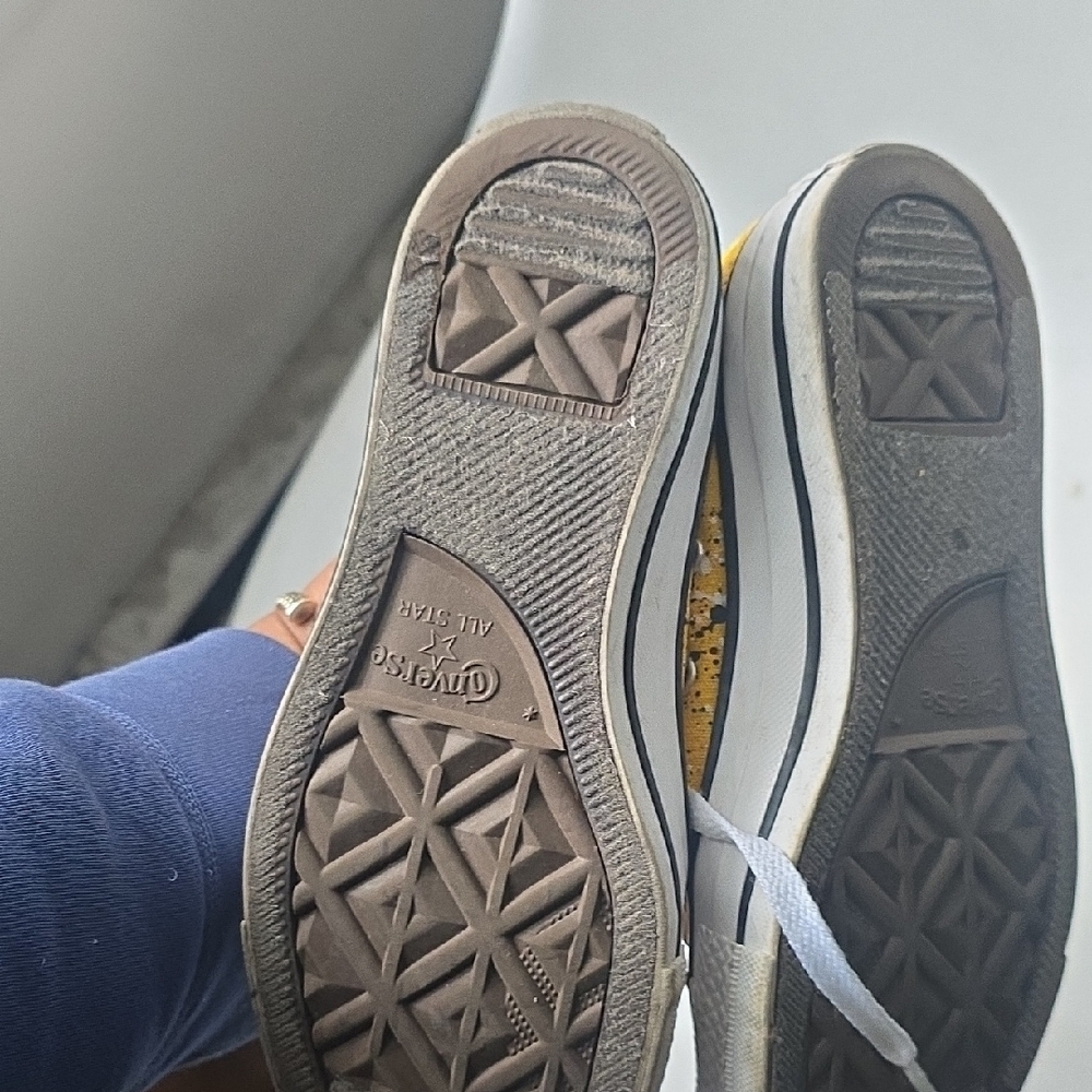 Converse Yellow Speckled High-Tops - Picture 7 of 7
